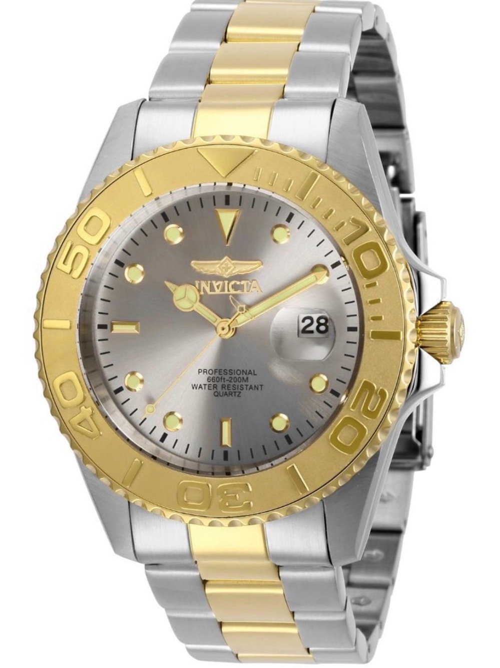 Invicta Pro Diver Abbysor Two-Tone Gold and Silver Stainless Steel Diver Watch
